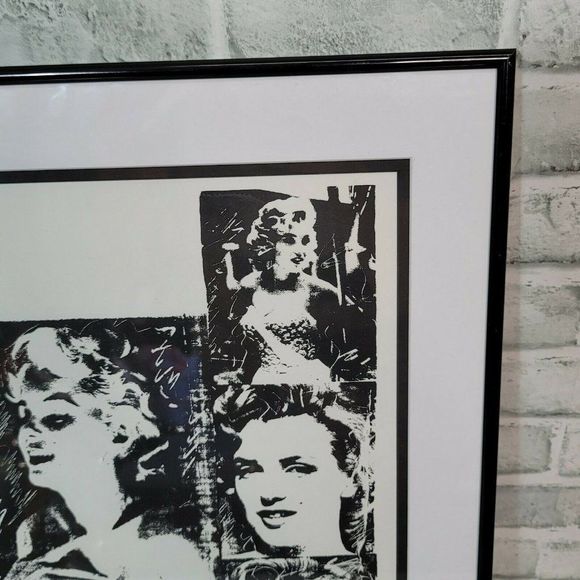 Marilyn Monroe Pop Art Print Framed Signed Romeo '25 1/3 Limited Edition 19x20" - Picture 3 of 11